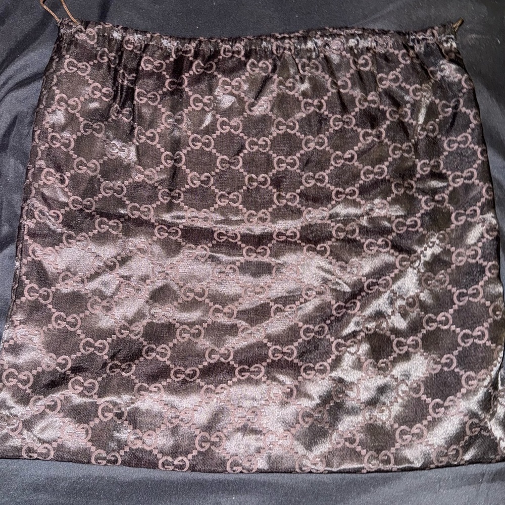 Gucci - Black Monogram Drawstring Bag - image 1